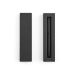 Recycled stainless steel pen with lacquered finish and black ink black colour fourth view