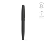 Recycled stainless steel pen with lacquered finish and black ink black colour