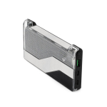 Recycled plastic power bank with LED display 10,000 mAh black colour third view
