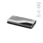 Recycled plastic power bank with LED display 10,000 mAh black colour