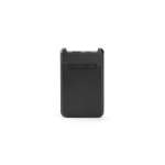 Recycled plastic power bank with fast charging 6,000 mAh black colour front view