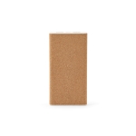 Power bank made of cork wheat straw, 10000 mAh natural colour rear view
