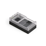 Recycled plastic power bank with LED display 20,000 mAh black colour third view