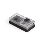 Recycled plastic power bank with LED display 20,000 mAh black colour fourth view