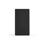 Recycled plastic power bank with LED display 20,000 mAh black colour rear view