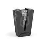 Recycled plastic power bank with LED display 20,000 mAh black colour fifth view