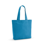 Bag made from recycled cotton and RPET, 180 g/m2 light blue colour