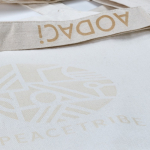 Recycled cotton and polyester bag with jute base 220 g/m² natural colour second detail view