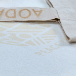 Recycled cotton and polyester bag with jute base 220 g/m² natural colour detail view