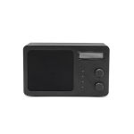 Recycled plastic wireless speaker with LCD screen 15W black colour