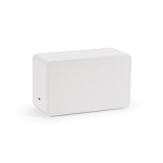 Recycled plastic wireless speaker with LCD screen 15W white colour second view