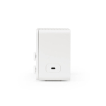 Recycled plastic wireless speaker with LCD screen 15W white colour third view