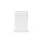 Recycled plastic wireless speaker with LCD screen 15W white colour fourth view