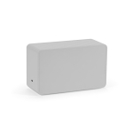 Recycled plastic wireless speaker with LCD screen 15W silver colour second view