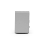 Recycled plastic wireless speaker with LCD screen 15W silver colour fourth view