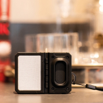 Recycled wireless speaker with integrated 3W subwoofer black colour ambient view
