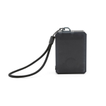 Recycled wireless speaker with integrated 3W subwoofer black colour rear view