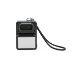 Recycled wireless speaker with integrated 3W subwoofer black colour front view