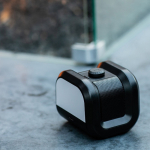 Portable recycled plastic speaker with powerful bass 5W black colour second ambient view
