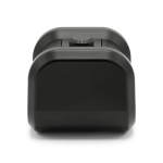 Portable recycled plastic speaker with powerful bass 5W black colour rear view