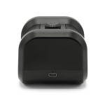 Portable recycled plastic speaker with powerful bass 5W black colour front view