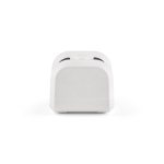 Portable recycled plastic speaker with powerful bass 5W white colour fourth view