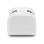 Portable recycled plastic speaker with powerful bass 5W white colour rear view