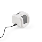 Portable recycled plastic speaker with powerful bass 5W white colour detail view