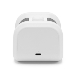 Portable recycled plastic speaker with powerful bass 5W white colour front view