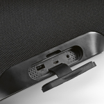 Water-resistant recycled plastic wireless speaker 40W black colour third view