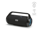 Water-resistant recycled plastic wireless speaker 40W black colour