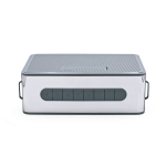 Recycled plastic wireless speaker with 15 m range and 80W silver colour fourth view
