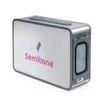 Recycled plastic wireless speaker with 15 m range and 80W silver colour second view
