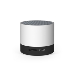 Portable speaker made from recycled plastic white colour