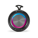 Recycled plastic wireless speaker with IPX6 protection 30W black colour fourth view