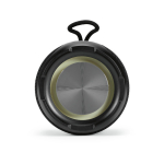 Recycled plastic wireless speaker with IPX6 protection 30W black colour fifth view