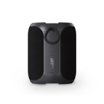 Recycled plastic wireless speaker with IPX6 protection 30W black colour front view