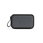 Recycled plastic wireless speaker with removable grilles 10W black colour rear view
