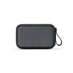Recycled plastic wireless speaker with removable grilles 10W black colour front view