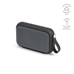 Recycled plastic wireless speaker with removable grilles 10W black colour