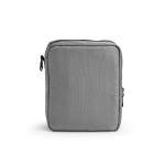 Recycled polyester travel organiser wash bag with hook, 4.5L grey colour second view
