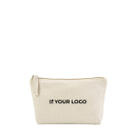 Recycled cotton toiletry bag with 1.1L main compartment main view