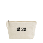 Recycled cotton toiletry bag 320 g/m² with zip closure 2.1 L main view