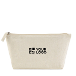 Recycled cotton wash bag with spacious compartment 320 g/m² main view