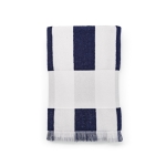 Beach towel made  from recycled cotton, 450 g/m2, 80 x 180cm blue colour top view