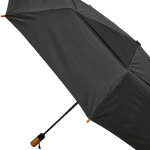 Automatic foldable stormproof umbrella made from recycled plastic ø119 black colour detail view
