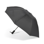 Automatic reversible foldable umbrella made from recycled plastic ø101.5 black colour rear view