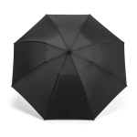 Automatic reversible foldable umbrella made from recycled plastic ø101.5 black colour front view