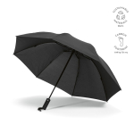 Automatic reversible foldable umbrella made from recycled plastic ø101.5 black colour
