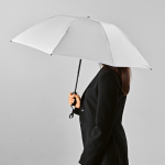 Automatic reversible foldable umbrella made from recycled plastic ø101.5 white colour ambient view